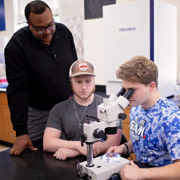 Anthony Overton with Students