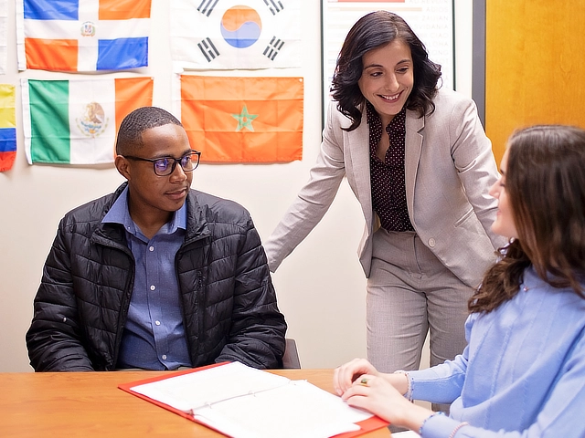 World Language Teacher with Students