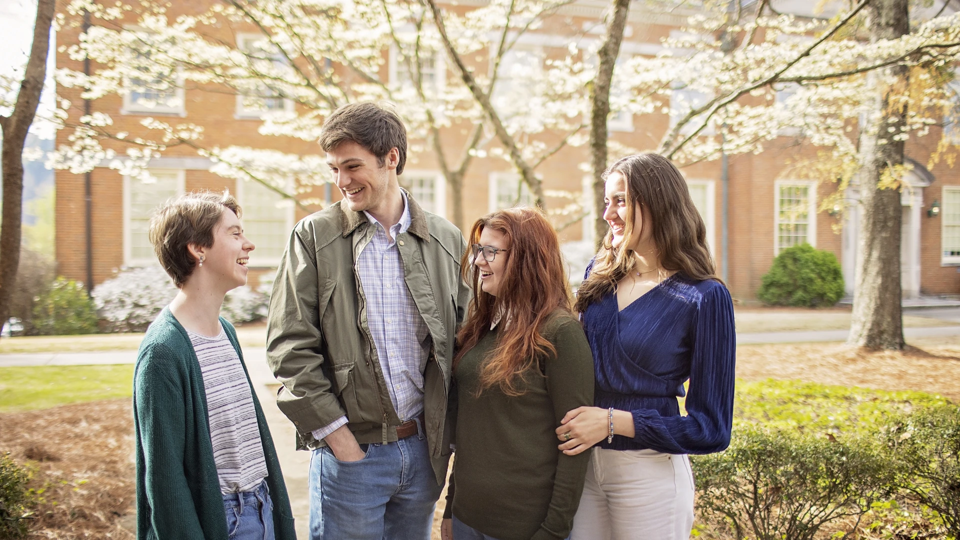 Classics students outside