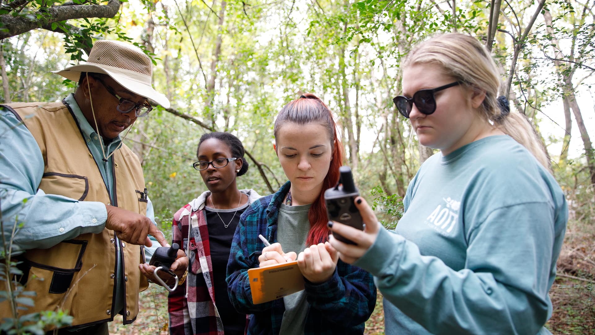 Student Group in Woods