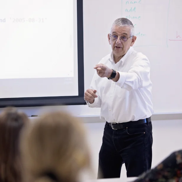 computer professor teaching