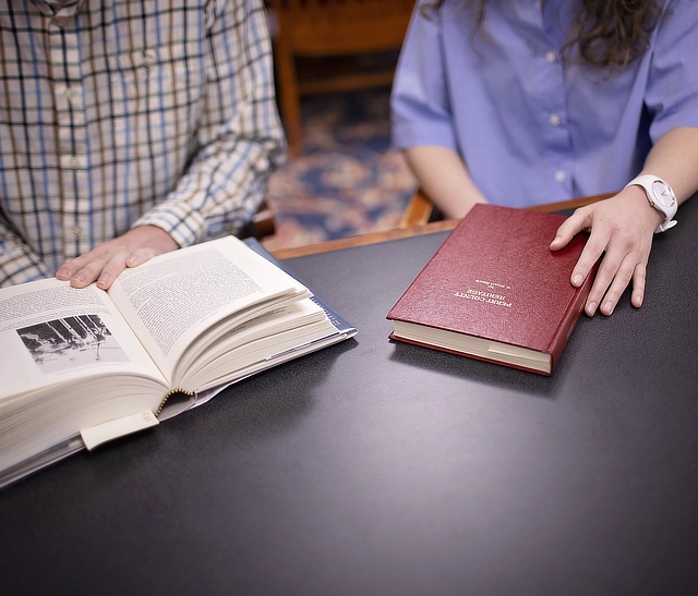 students with Perry County books