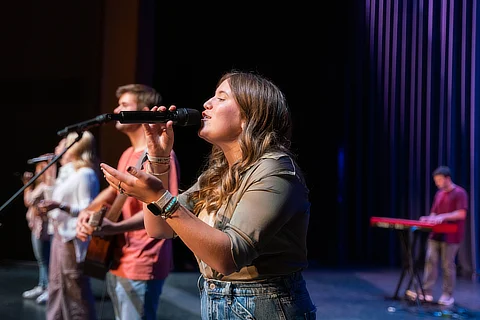 Worship Team on Stage DSC06071