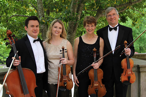 String Quartet Outside Wright Center