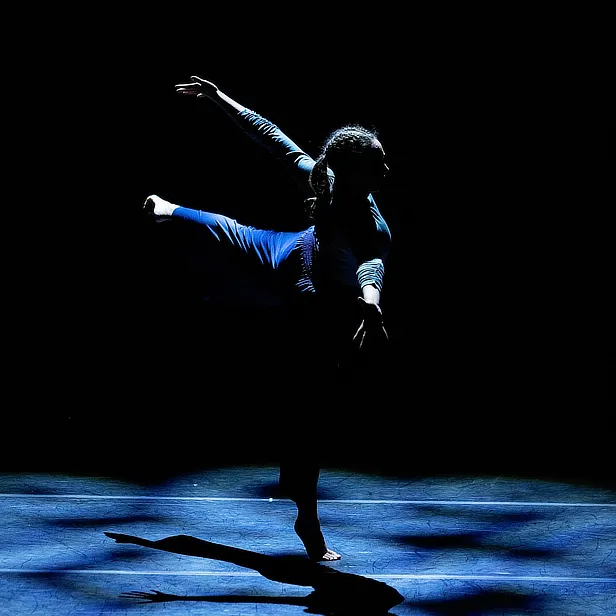 female dancer alone on stage