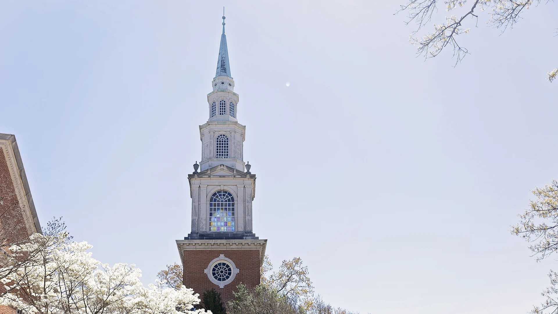 reid chapel during the spring