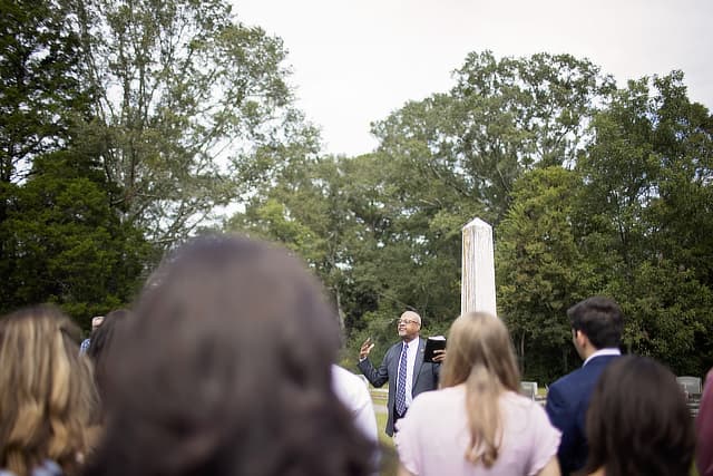 At Harry's grave