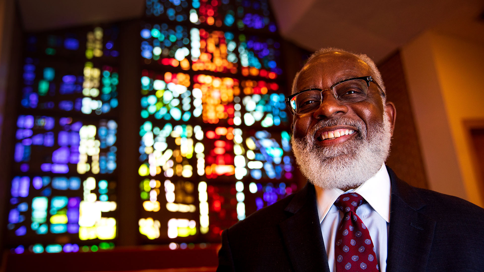 Dr. Sterling Smiling in Church