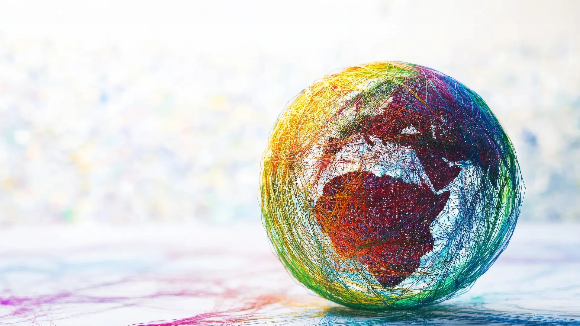 globe with strings