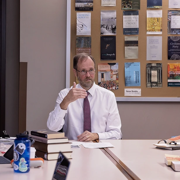 dean teaching a class