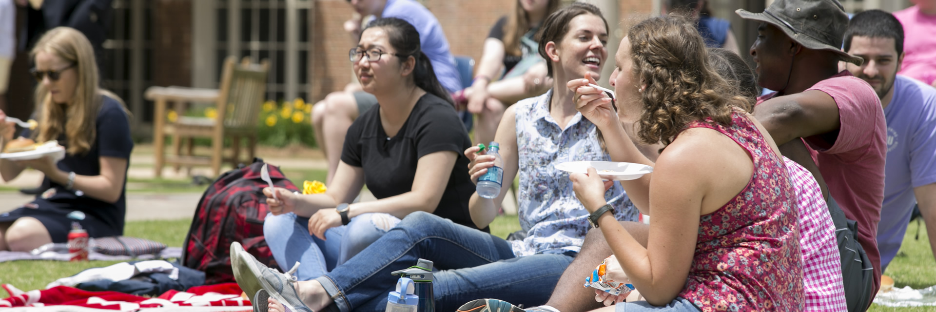 Divinity students at international picnic