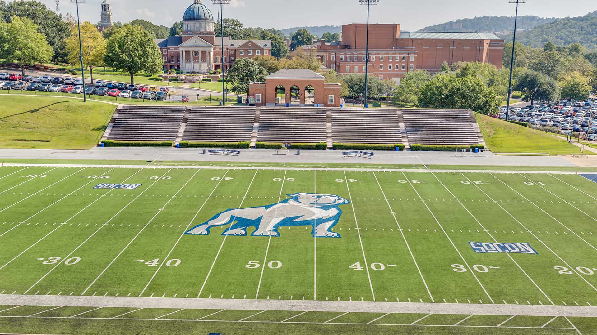 hanna stadium from press tower