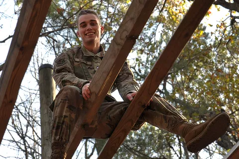 Recruit Sitting on Apparatus