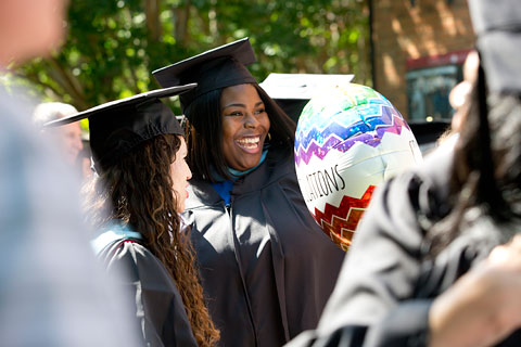 Female Education Students Cap and Gown