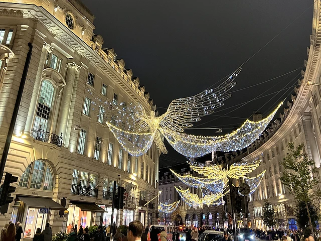 christmas lights on the street