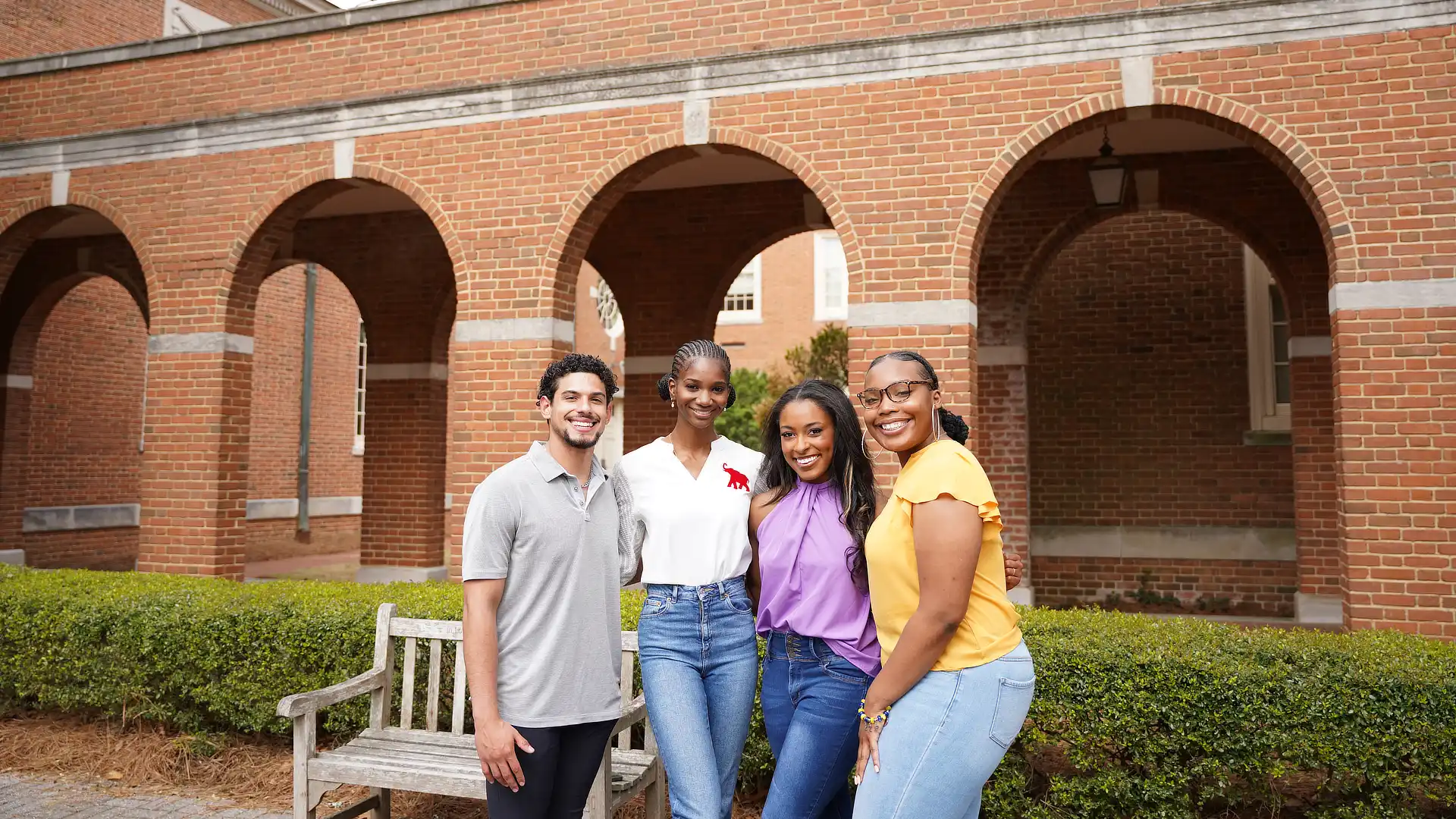 one male three female students