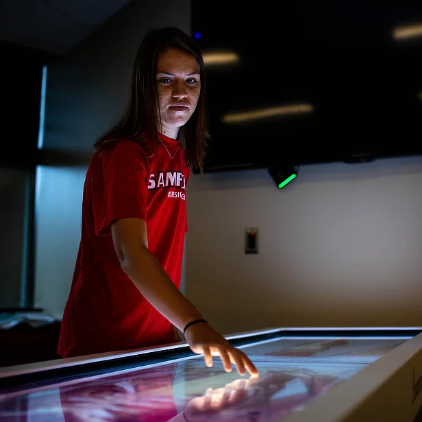 Health Sciences Student in Lab