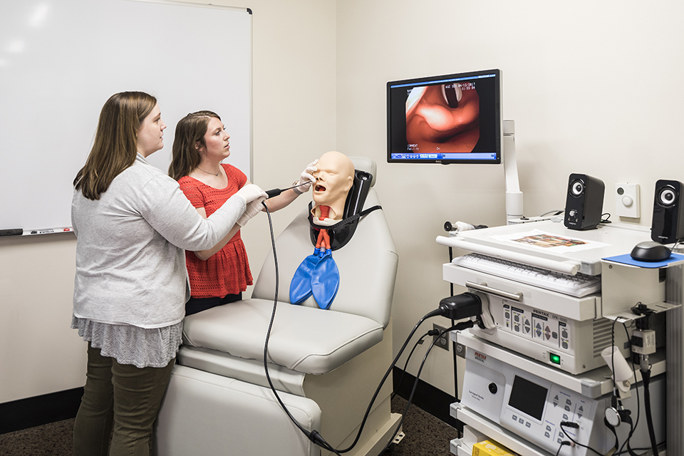 Students working with the department's FEES equipment