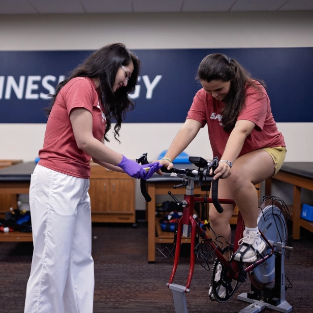 Student on Bike