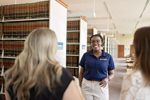 Law Student in Library