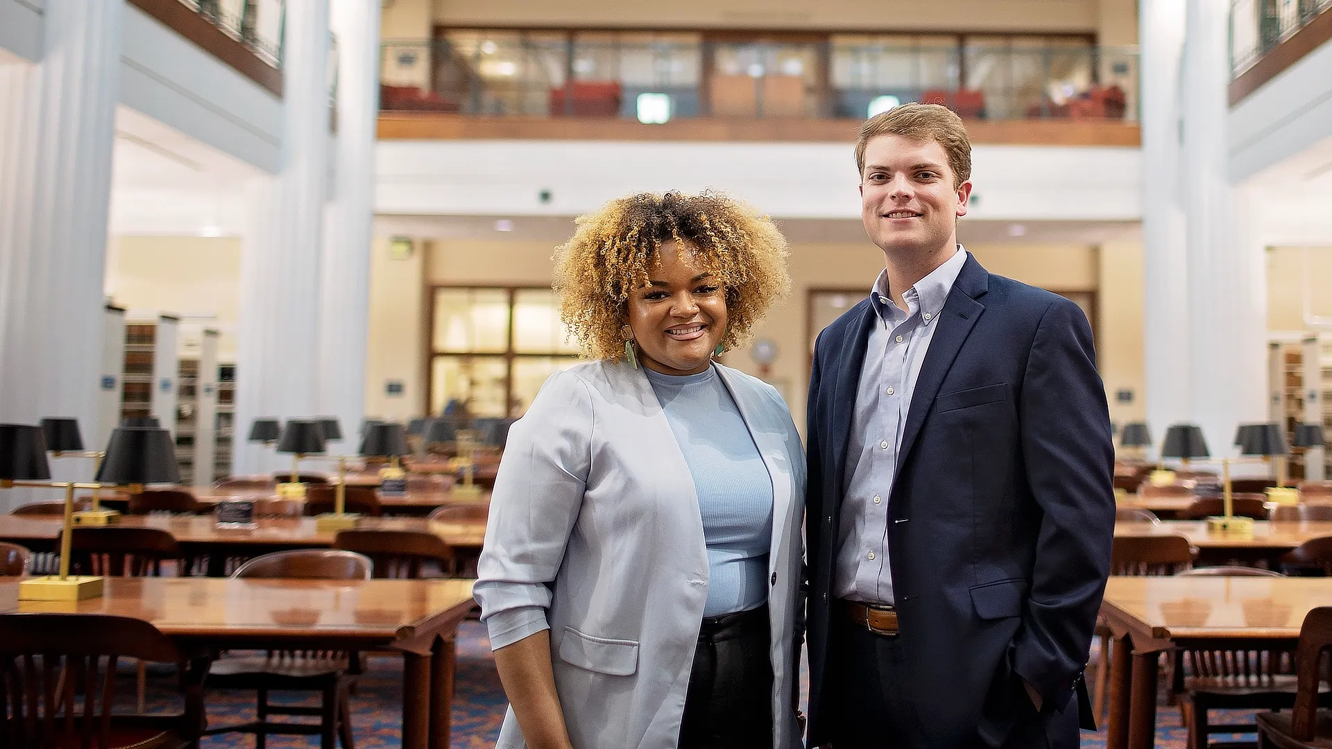 Students Standing Law Library