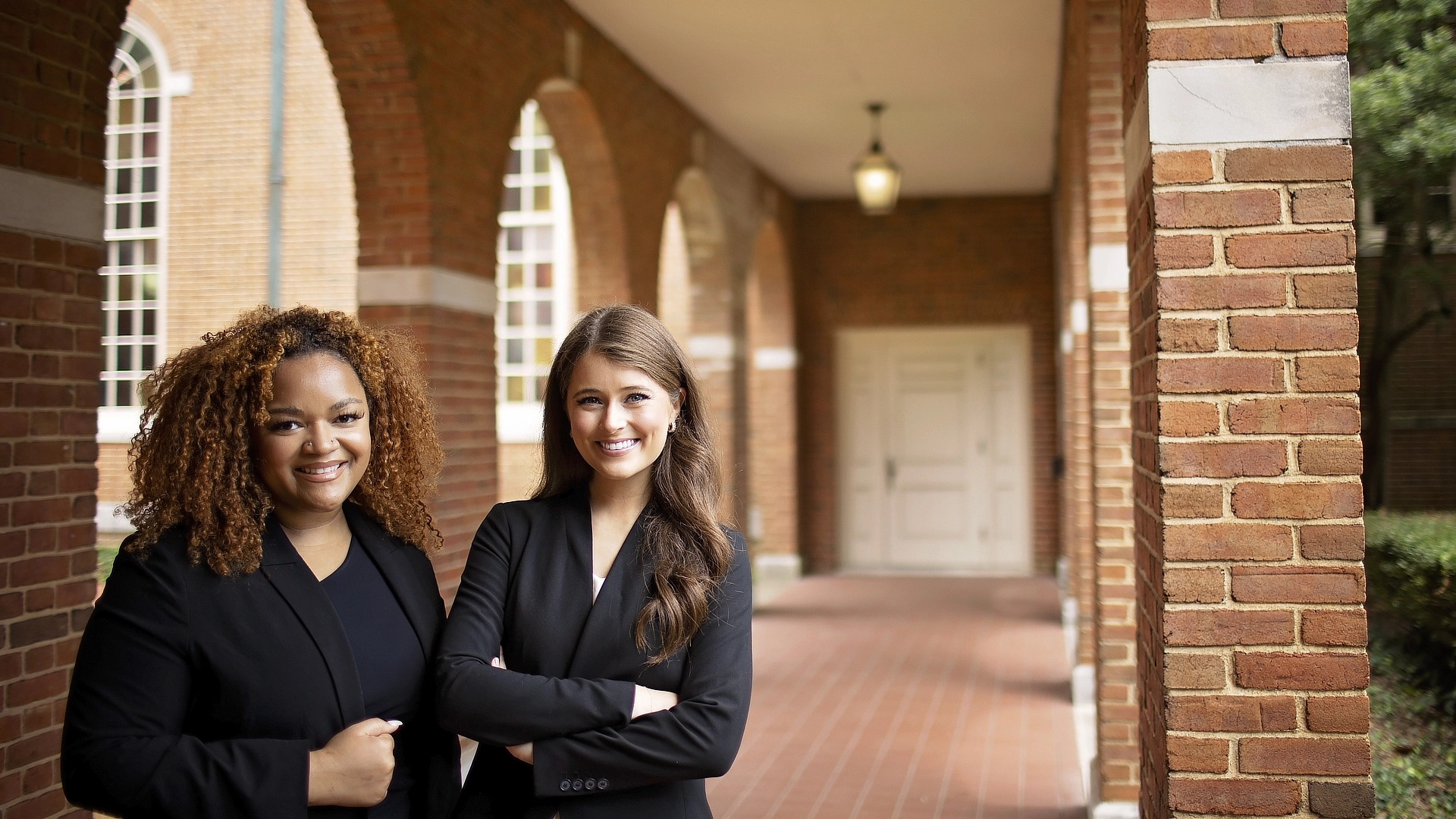 two female trial team students