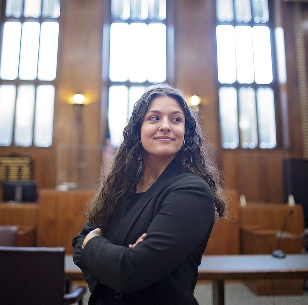 female externship student