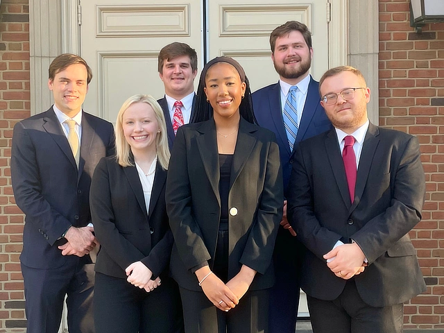 six law students standing together