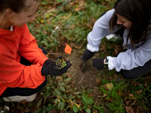 two samford students plant seeds DR11122022017