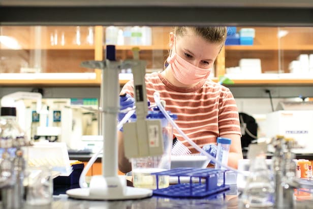 Pharmacy Student in Lab