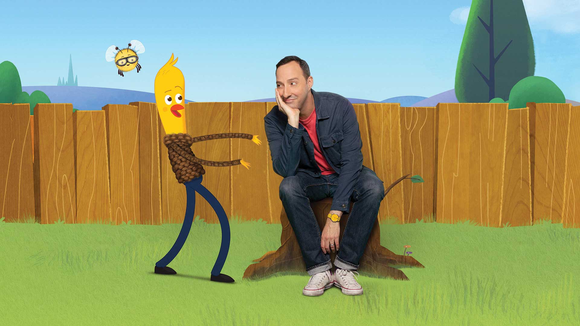 Tony Hale and Archibald and Bea photo cred Piper Ferguson