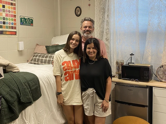 family in a dormroom