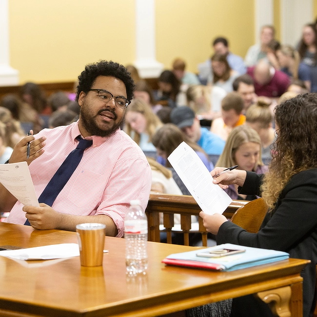 students in mock trial