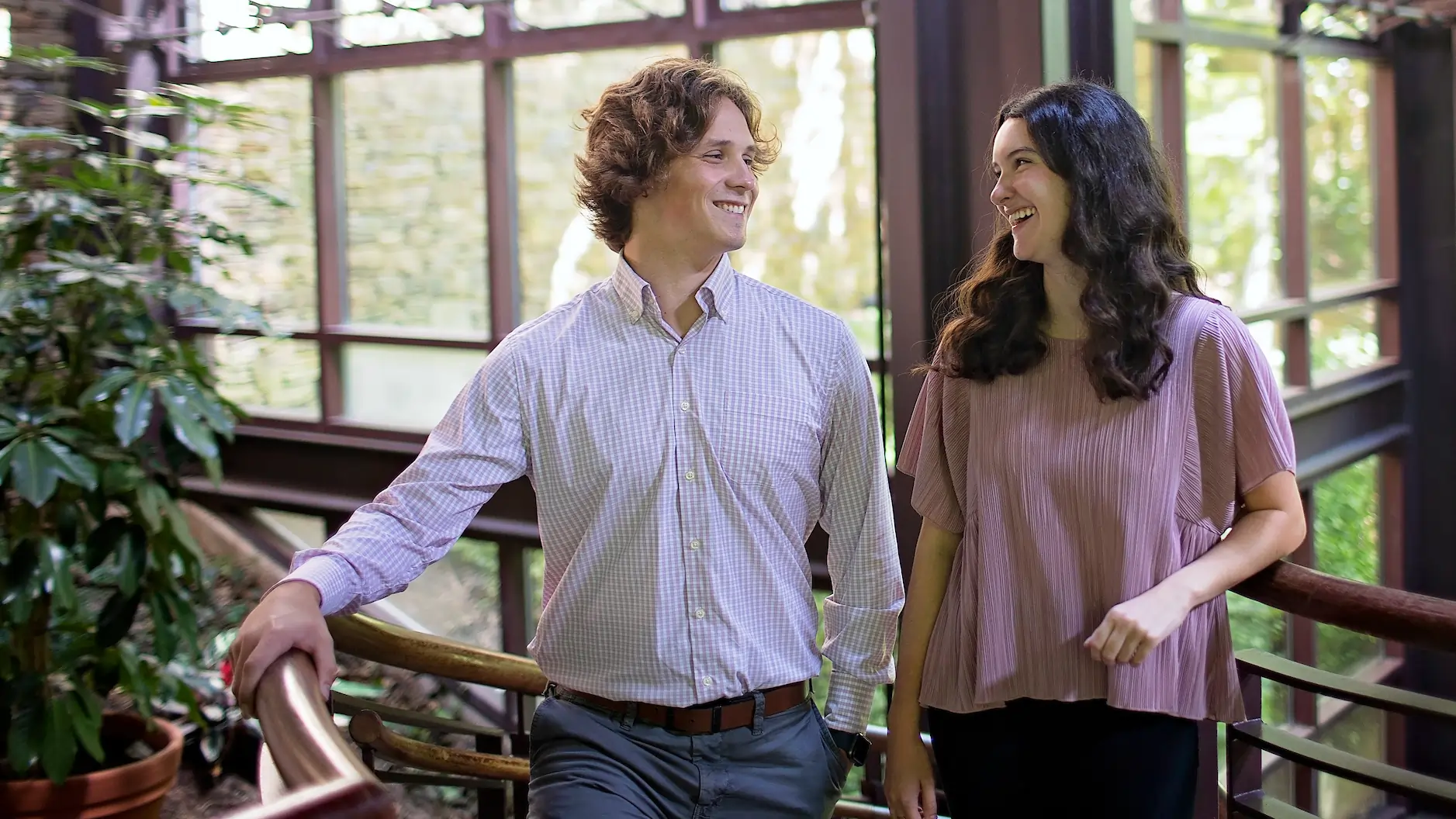 Male and Female Students Atrium