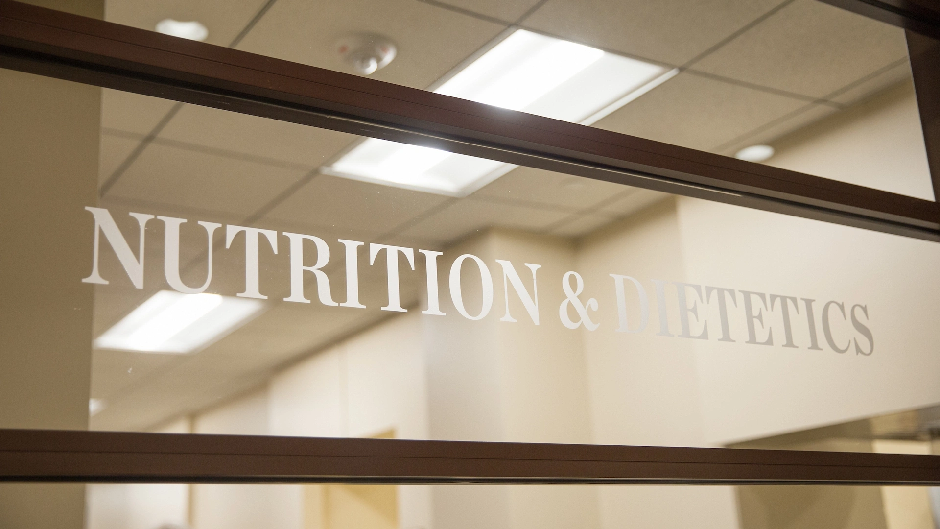 nutrition and dietetics lettering