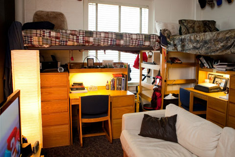 sample dorm room layout