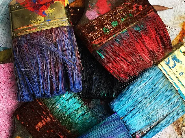 paint brushes with different colors on them