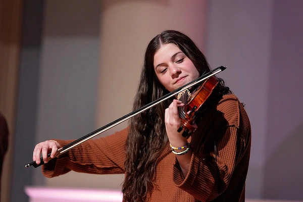 Worship Arts Student Playing Violin